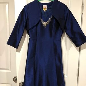 Navy Blue 2pc Dress